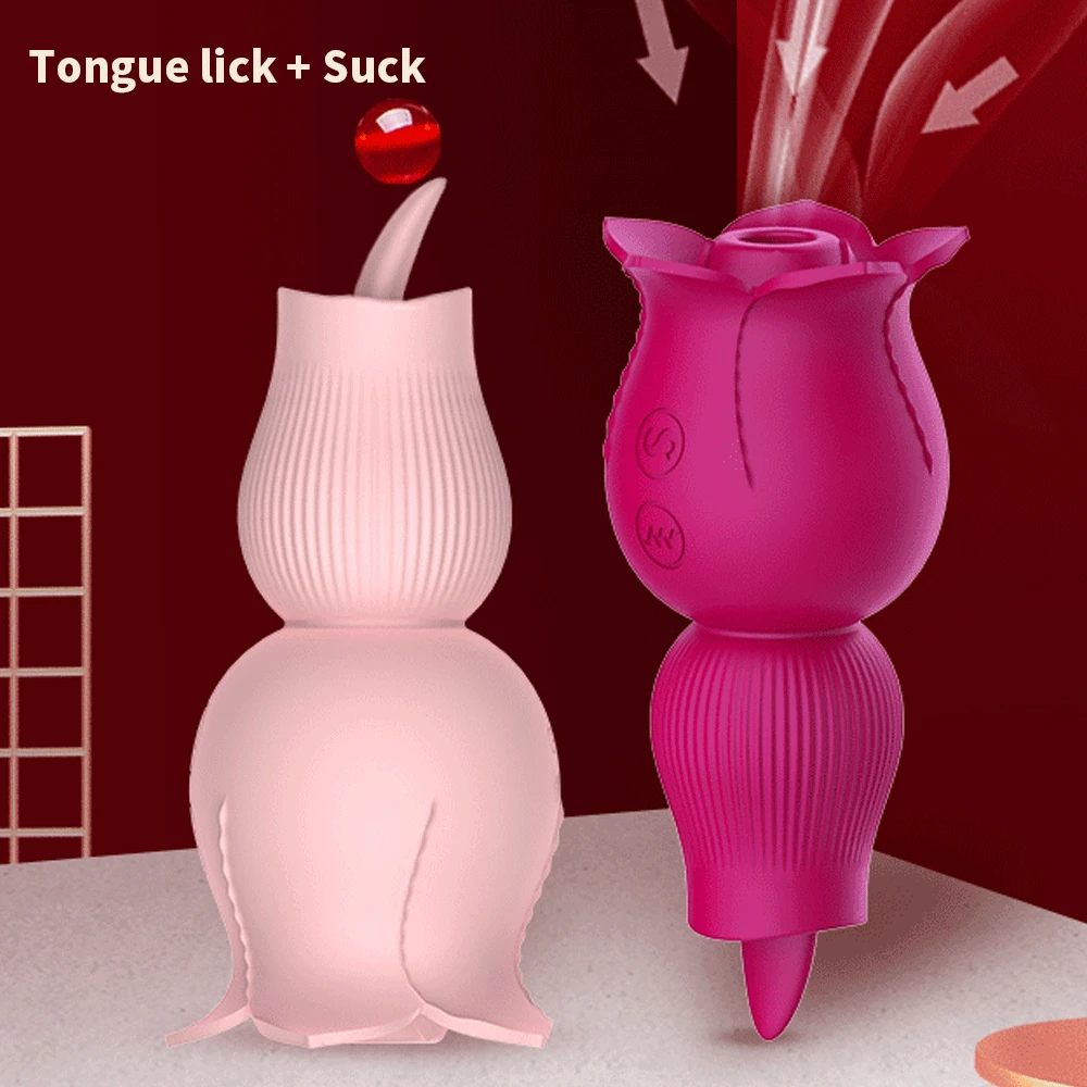 adult toys rose sucking and tonguevibrator